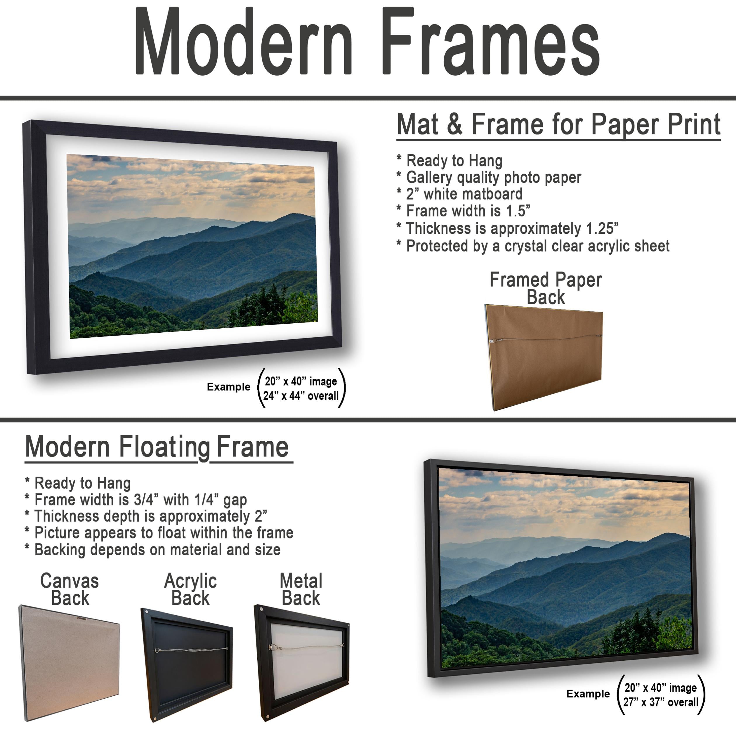 Mountain Waves: Scenic View Great Smoky Mountains Tennessee Photo Wall Art