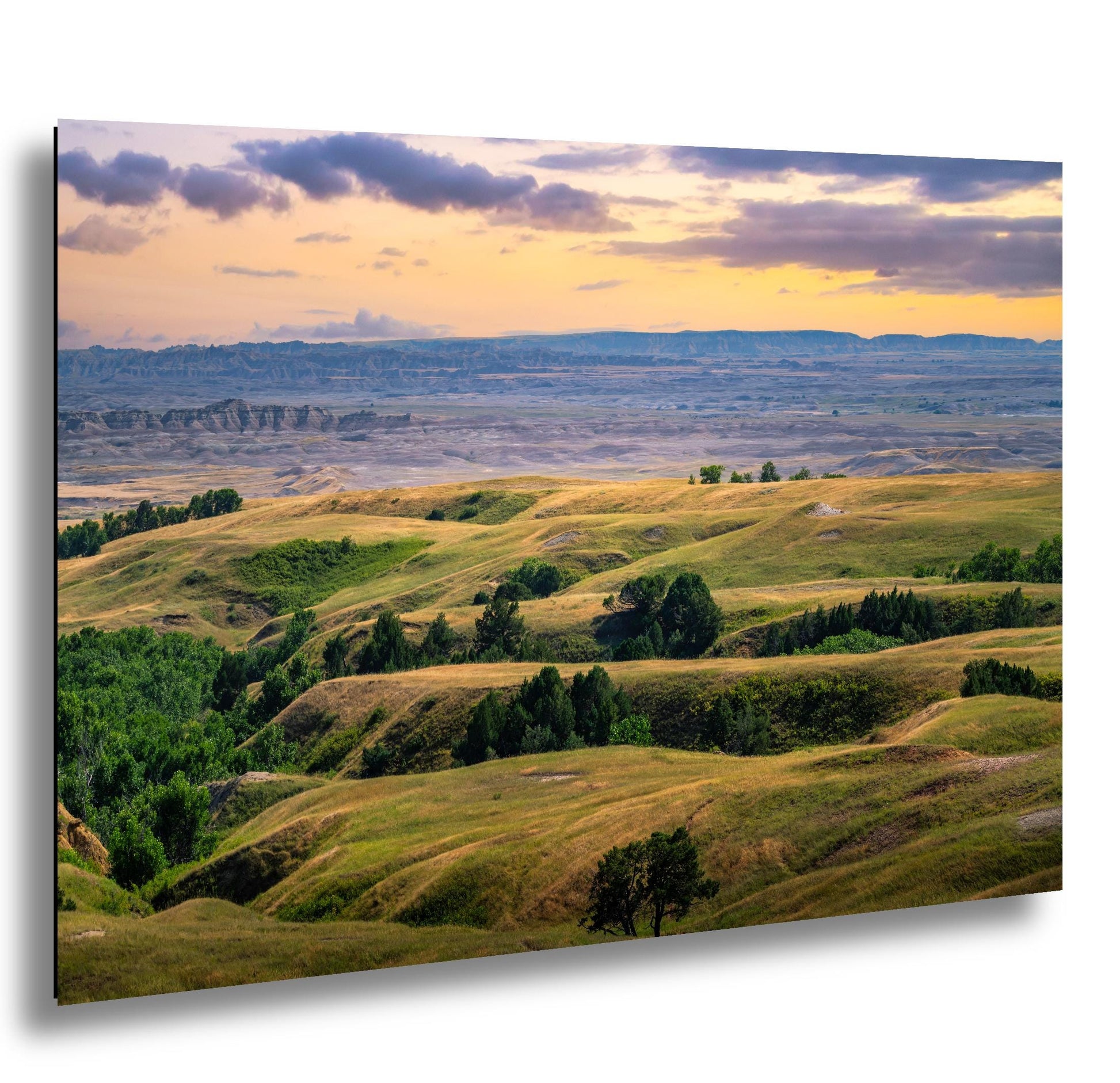 Gentle Prairie Slopes and Badlands Ridges in Badlands National Park