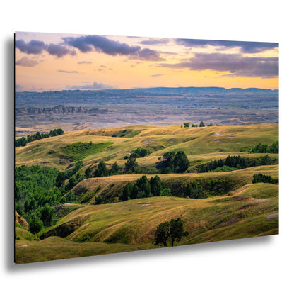Gentle Prairie Slopes and Badlands Ridges in Badlands National Park