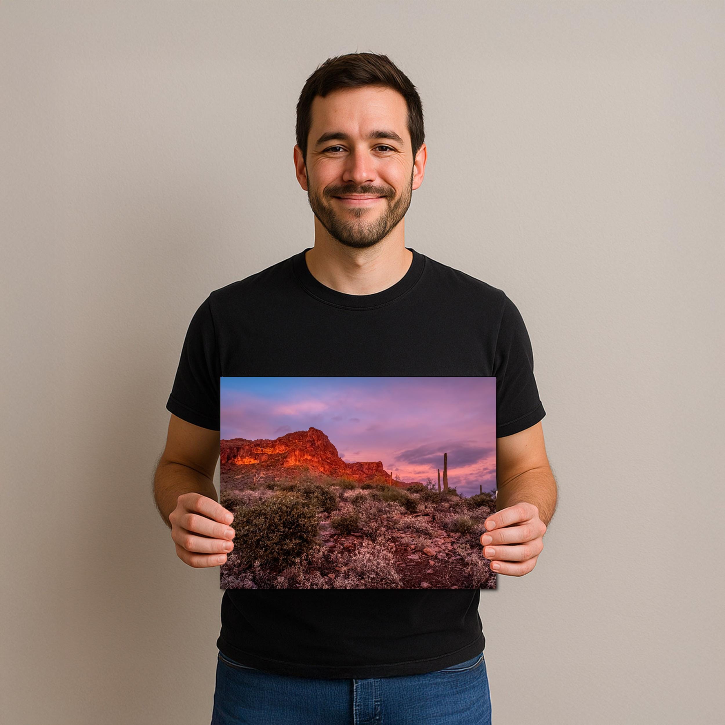 Gold Canyon Desert Twilight Hieroglyphic Trail Arizona Southwest Sunset Photography Wall Art