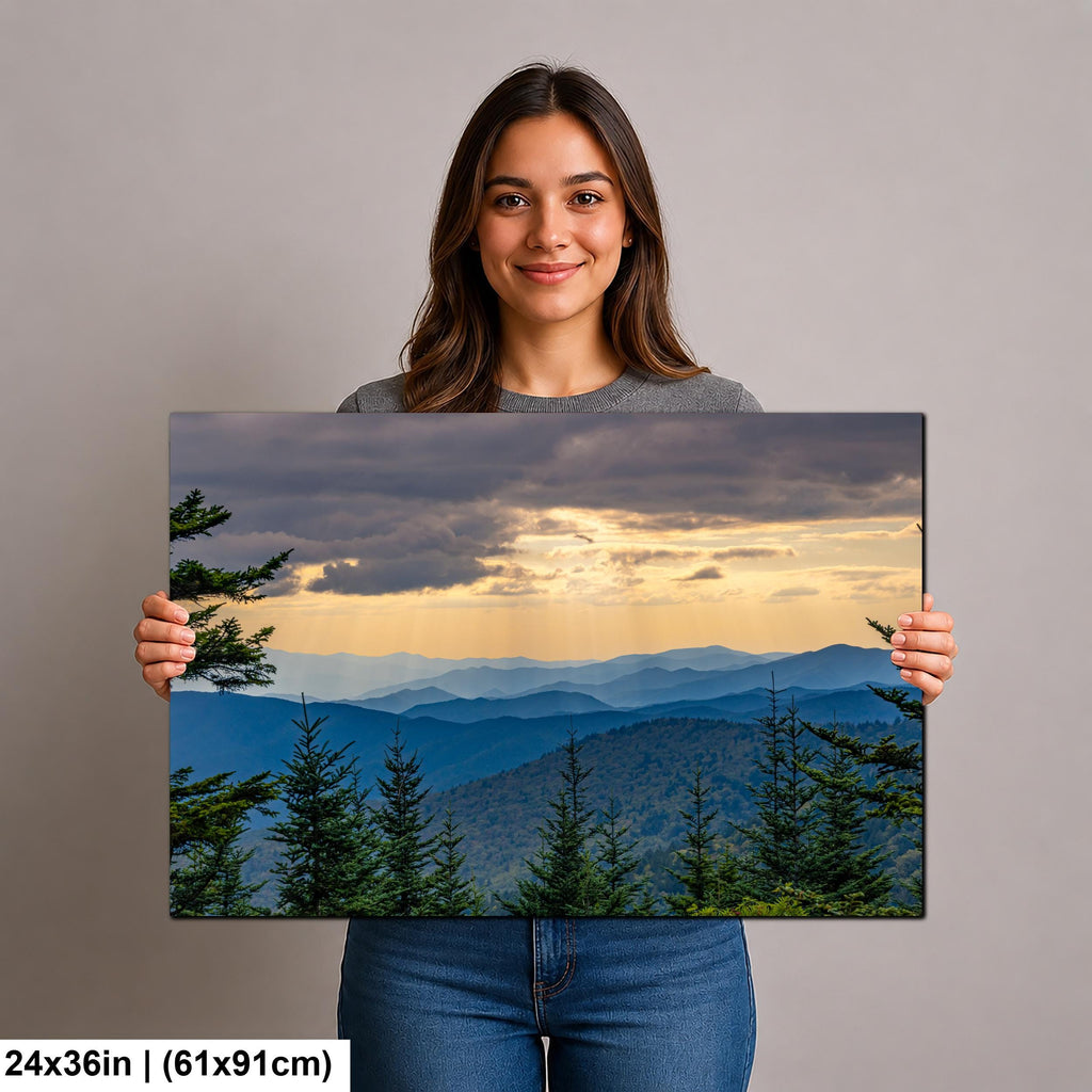 Smoky Horizon: Mountain View Great Smoky Mountains Tennessee Photo Wall Art
