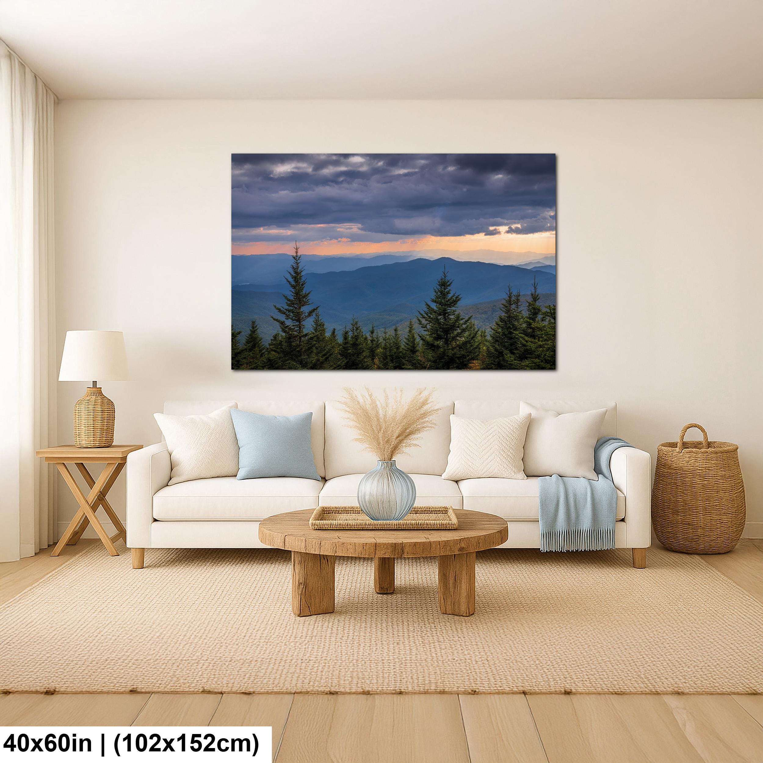Storm Break: Mountain View Great Smoky Mountains Tennessee Photo Wall Art