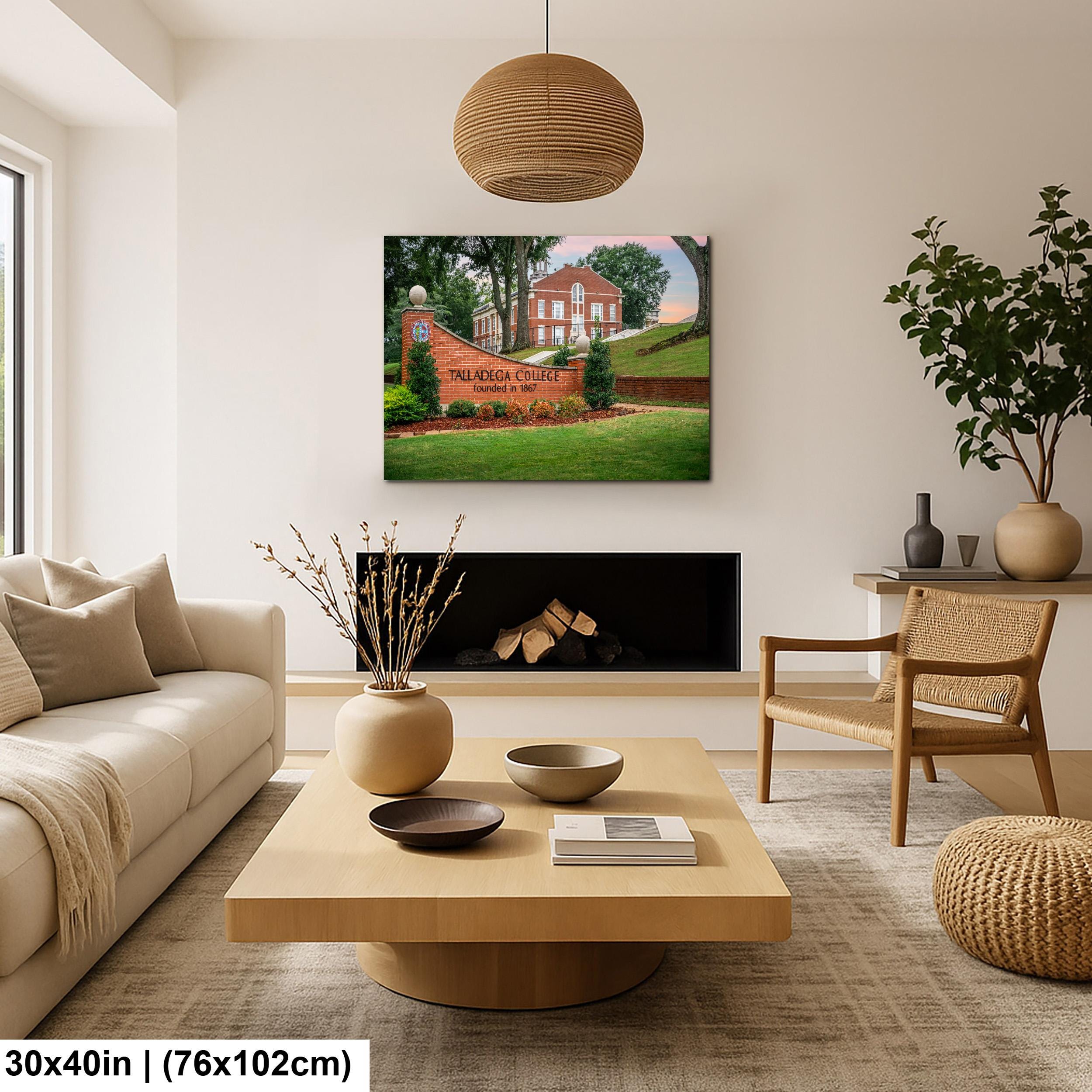 Talladega College HBCU Entrance, Alabama, Photography Print, Historic Campus Architecture, Southern Heritage Wall Décor