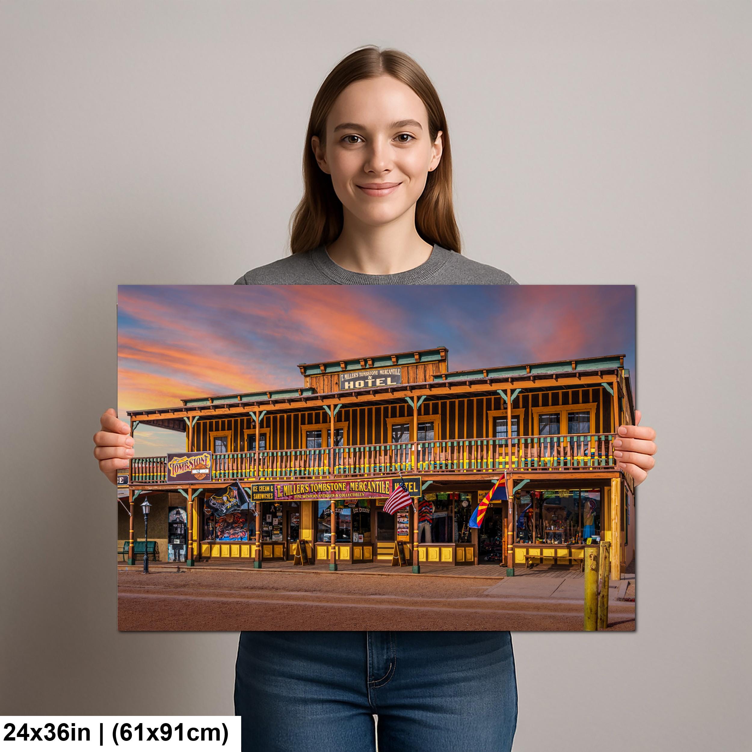 T. Miller’s Tombstone Mercantile Hotel Arizona Western Photography Wall Art