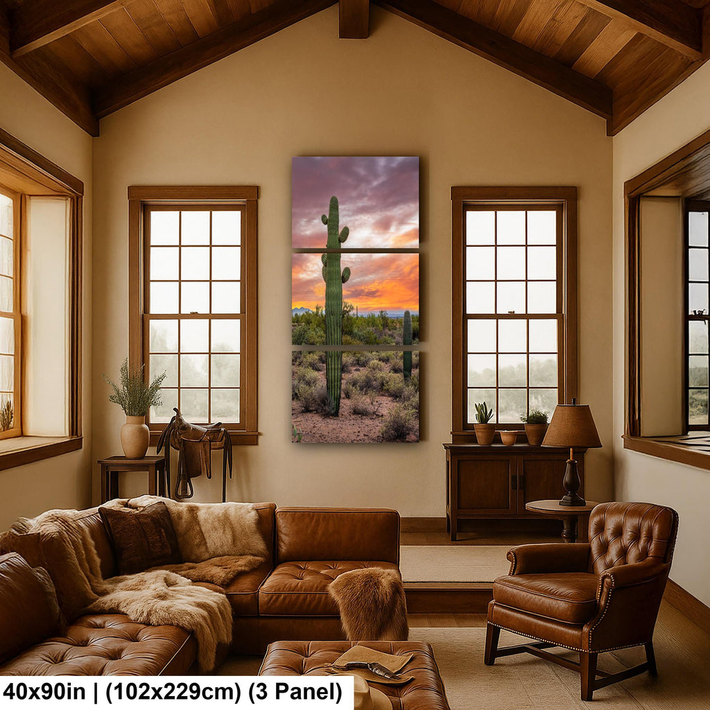 Sonoran Desert with Tall Saguaro Cactus Arizona Wall Art Photography Hanging Home Decor