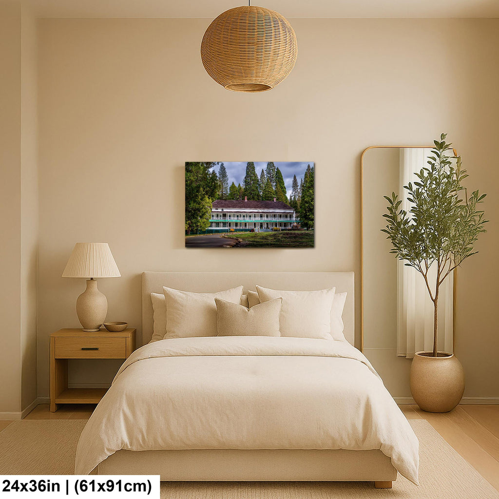 Big Trees Lodge Yosemite Photography Print, Historic Victorian Hotel, Sierra Nevada California Wall Art Decor
