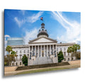 South Carolina State House Under Blue Sky, Columbia South Carolina Photography Print