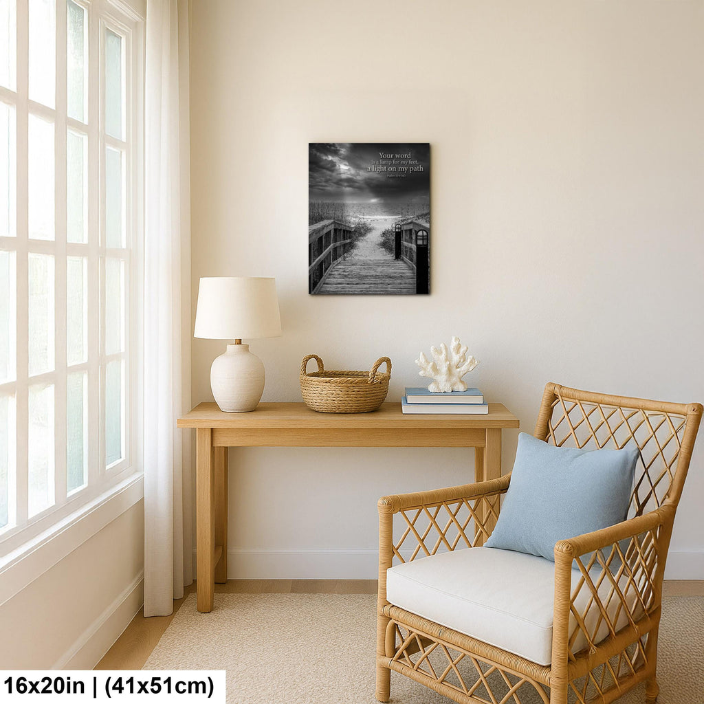 Psalm 119:105 Wall Art - Florida Coastal Photography | Beach Path Faith Decor