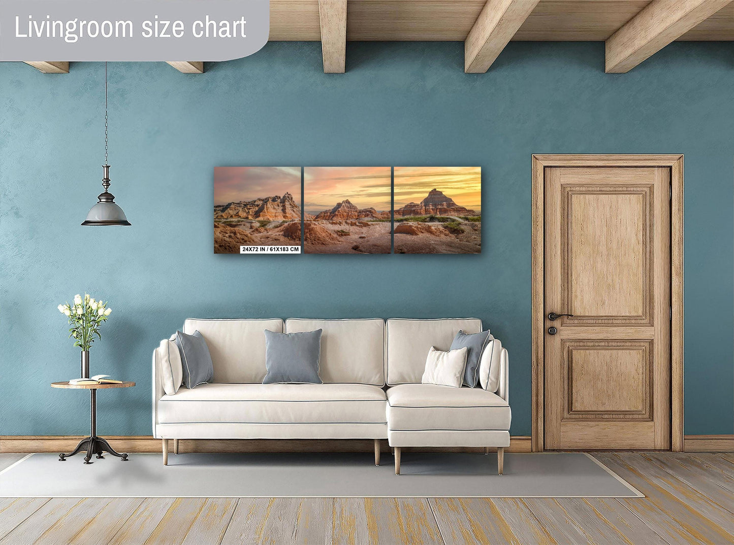 Badlands National Park Sunset Print: South Dakota Buttes Landscape Wall Art