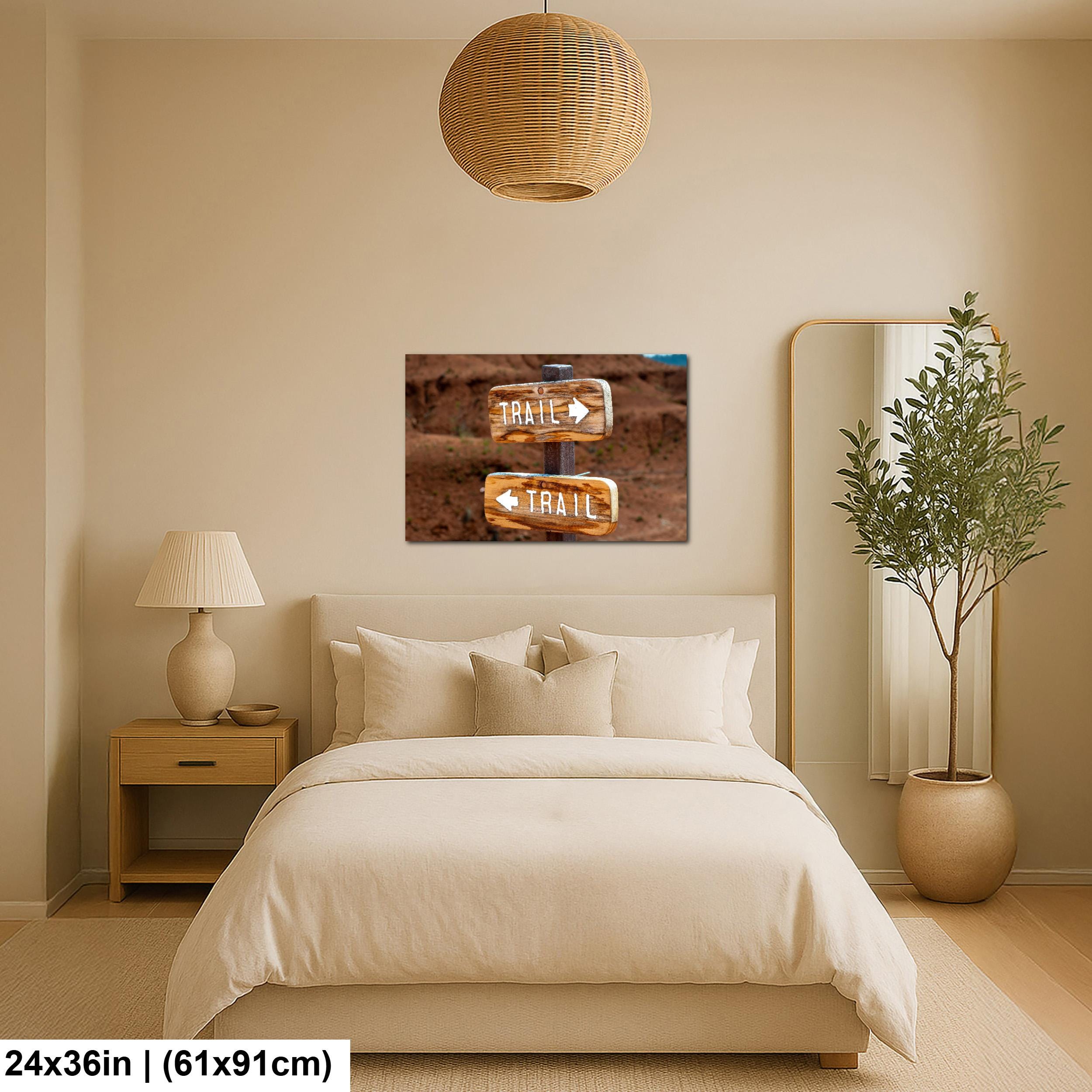 Pathfinder Choice: Rustic Arrow Trail Signs Wyoming Photography Wall Art