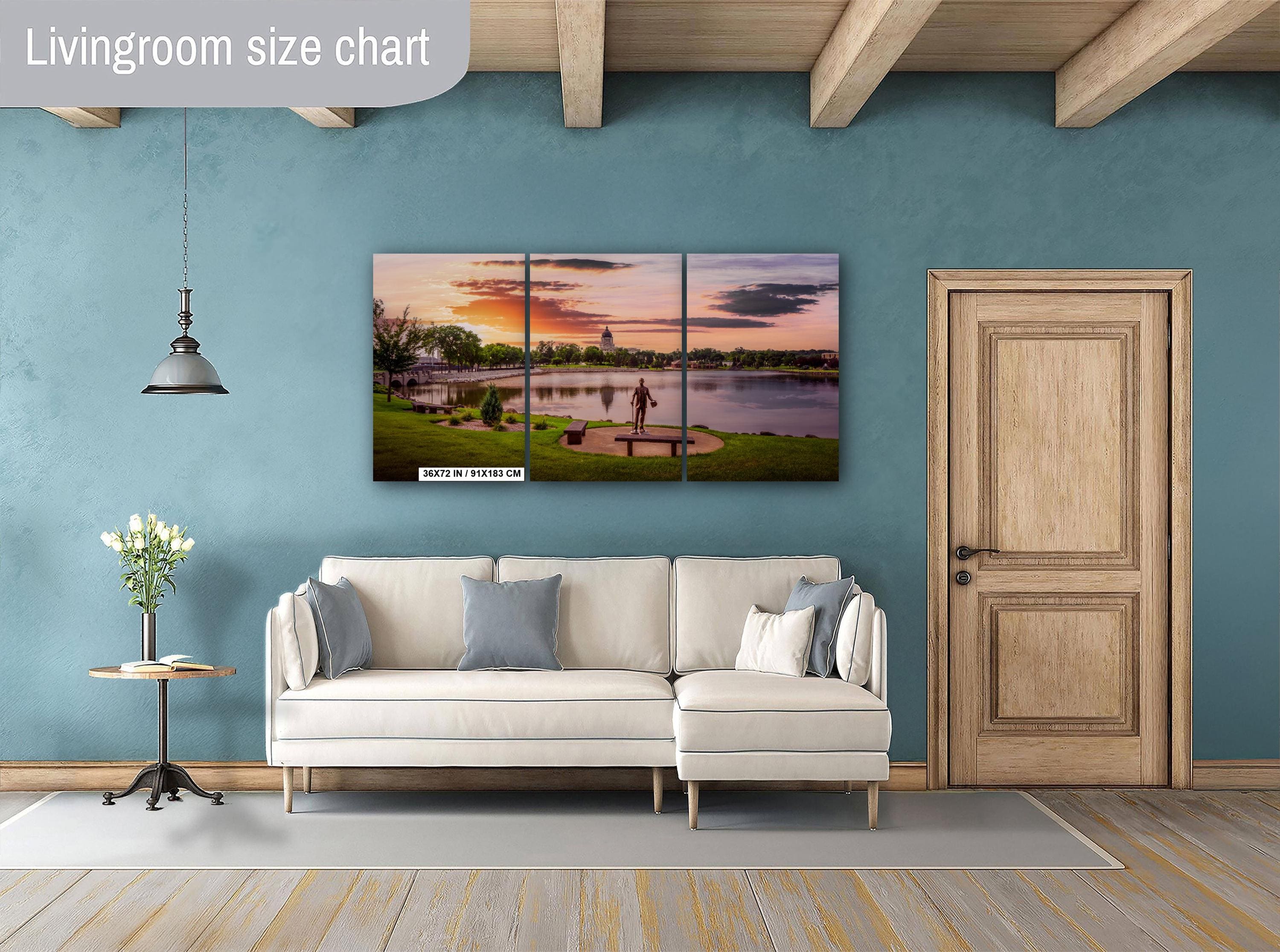 Capitol Lake Sunset: Pierre SD Bronze Statue Photography Wall Art