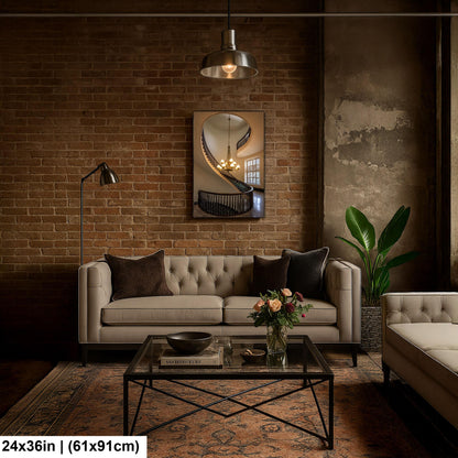 Spiral Staircase and Chandelier, Alabama State Capitol Wall Art