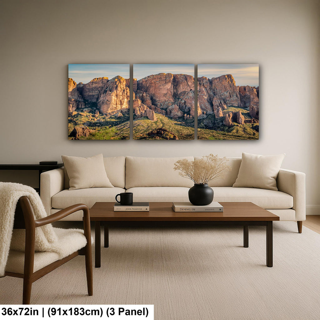 Superstition Mountains Desert Landscape, Lost Dutchman State Park Apache Junction Wall Arty Print