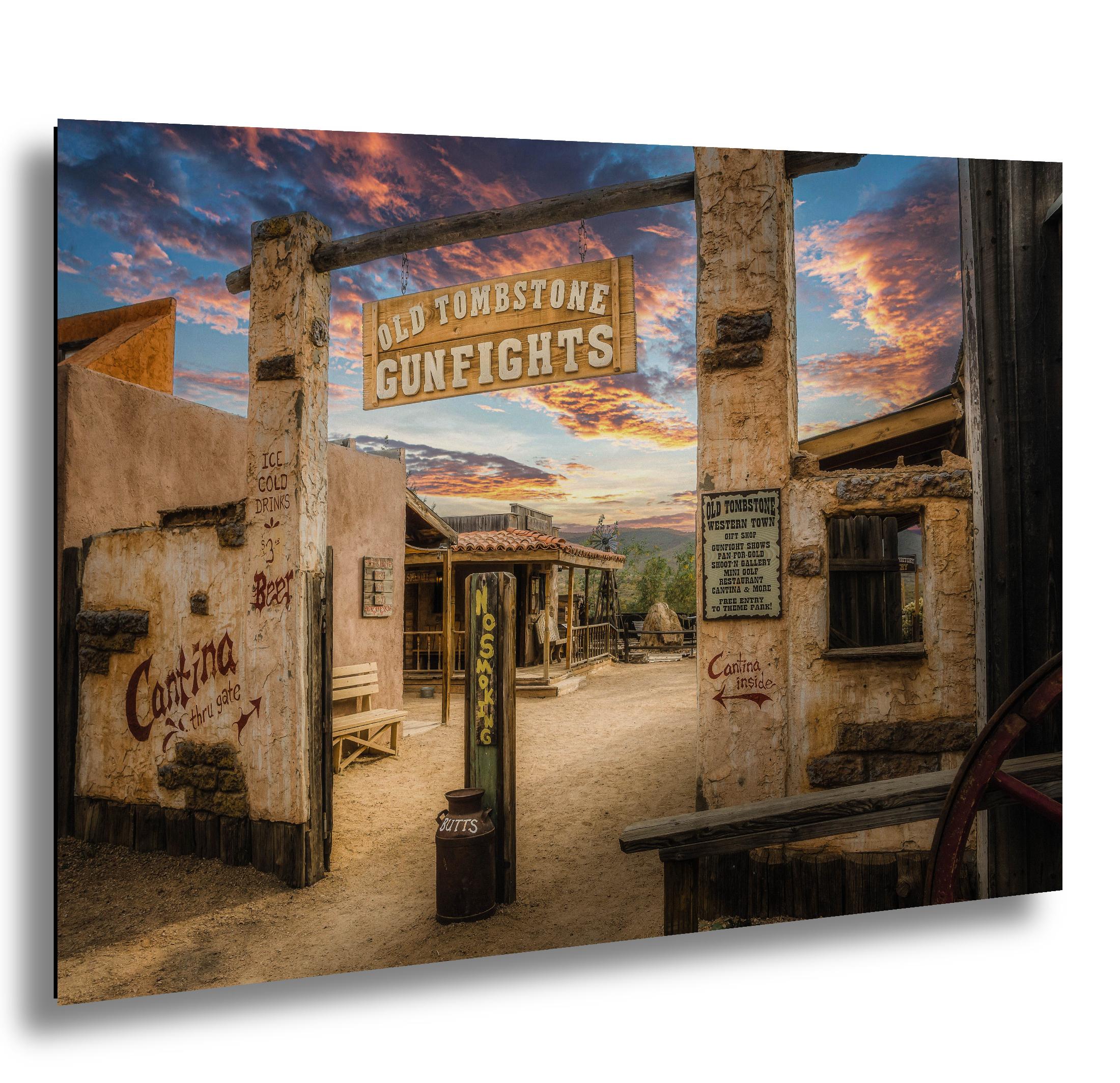 Old Tombstone Gunfights Arizona Western Town Architecture Desert Wall Art