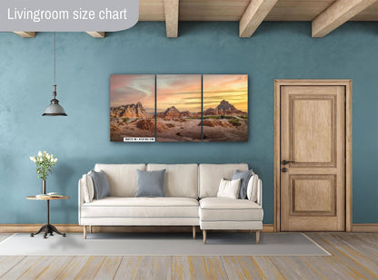 Badlands National Park Sunset Print: South Dakota Buttes Landscape Wall Art