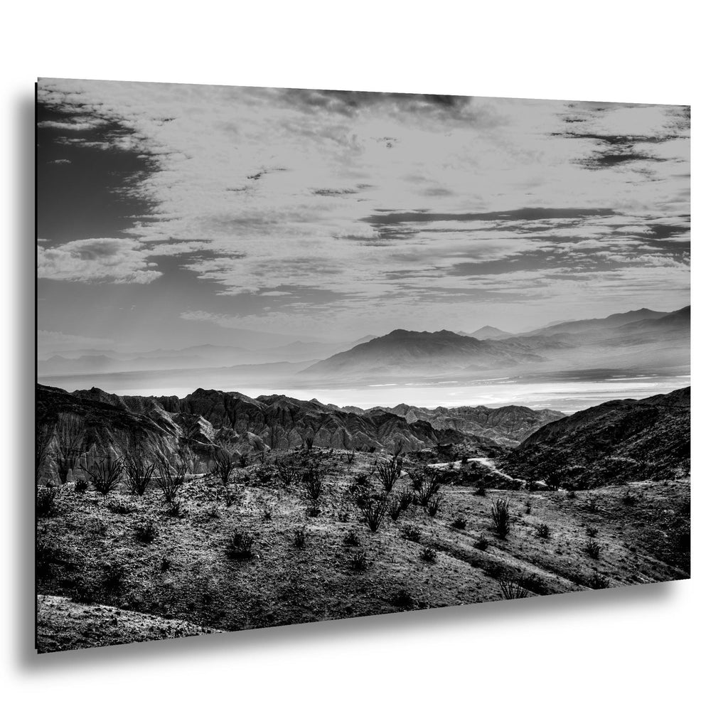 Desert Ridges: Salton Sea Mecca California Black White Photography Wall Art