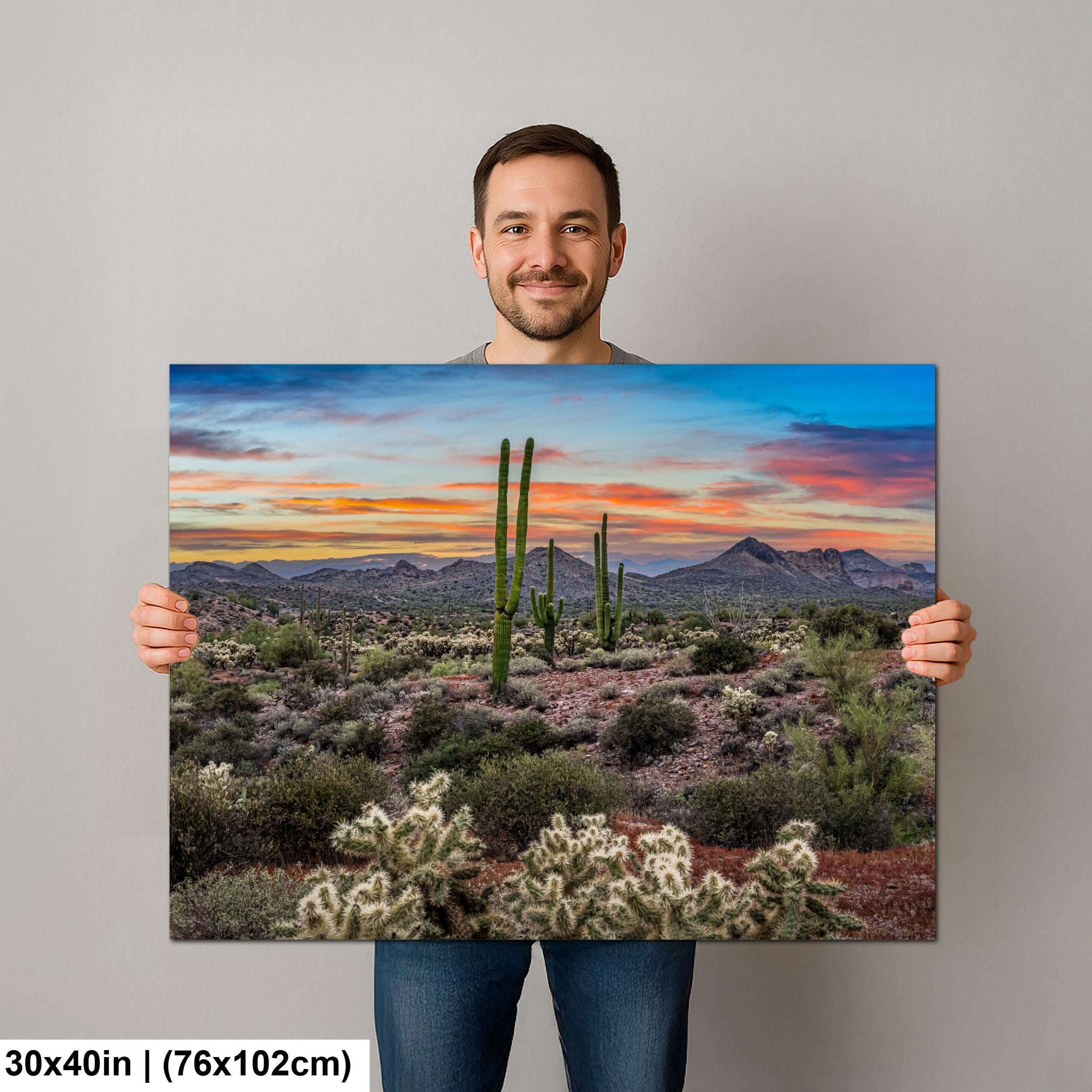 Sonoran Desert Sunset, Lost Dutchman State Park Arizona Southwest Photography Wall Art