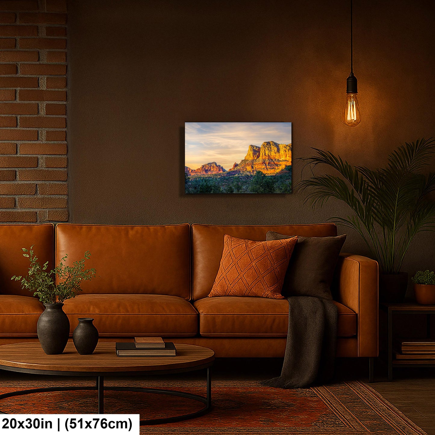 Sedona Red Rocks at Sunset Photography Print, Arizona Desert Landscape, Southwestern Wall Art, Golden Hour Nature Decor