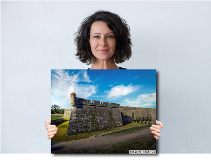 St Augustine's Historic Castillo de San Marcos, 1695 Spanish Fortress Florida National Monument Wall Art Print Aluminum/Acrylic/Metal/Canvas