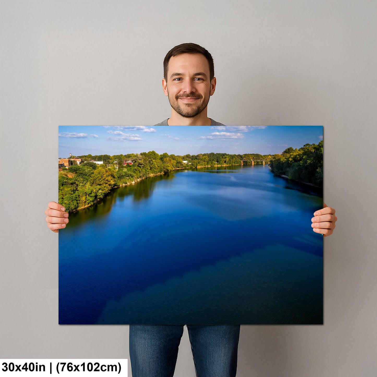 Selma Alabama River Bridge Reflection Photography Wall Art