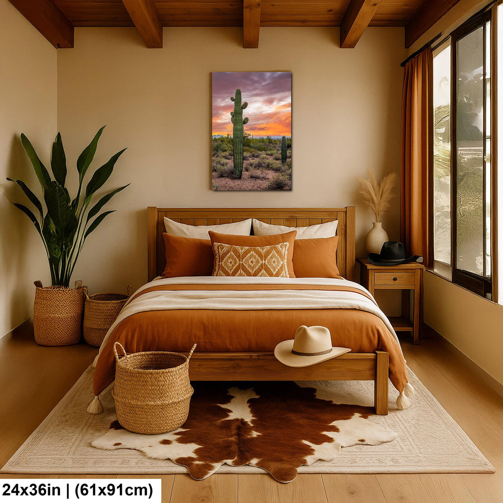 Sonoran Desert with Tall Saguaro Cactus Arizona Wall Art Photography Hanging Home Decor