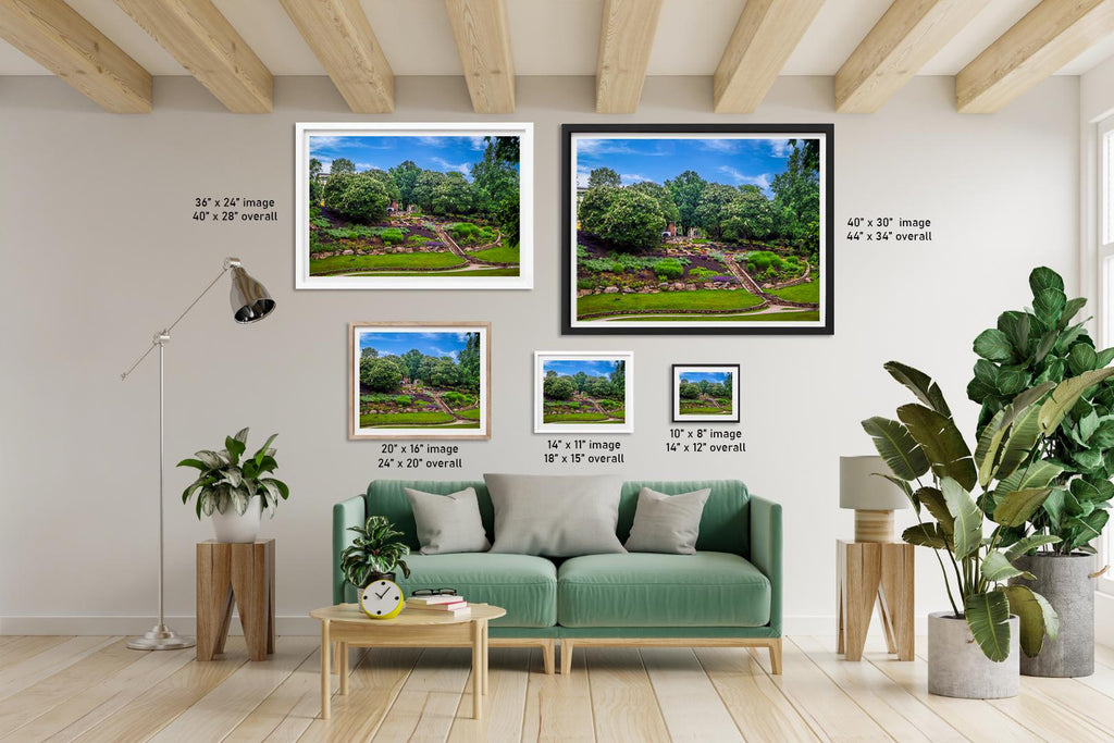 Terraced Gardens: Falls Park Greenville SC Landscape Photography Wall Art