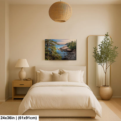 Albert Einstein Look Deep Into Nature Coastal Forest Motivational Photography Print