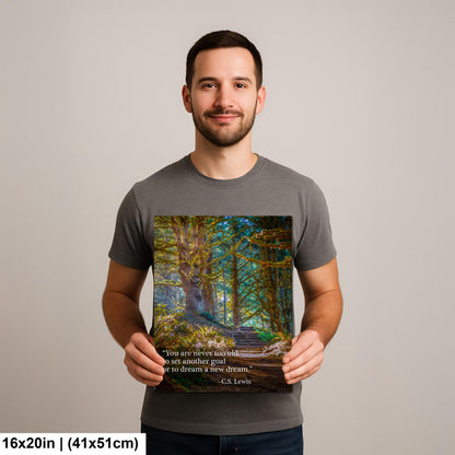 C.S. Lewis Wall Art – Inspirational Quote Print | Forest Path Photography Decor