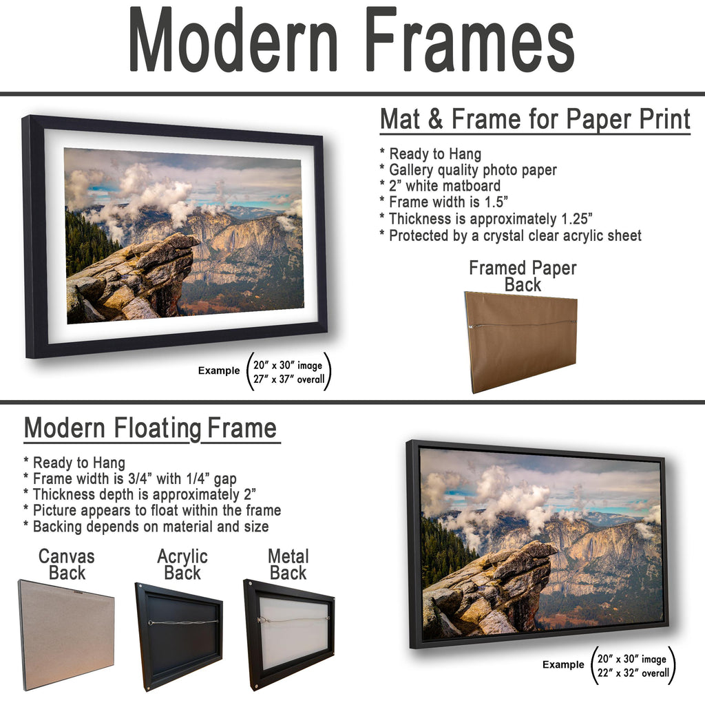 Glacier Point View Yosemite National Park Photography Print, California Landscape Wall Art, Dramatic Mountain Photo