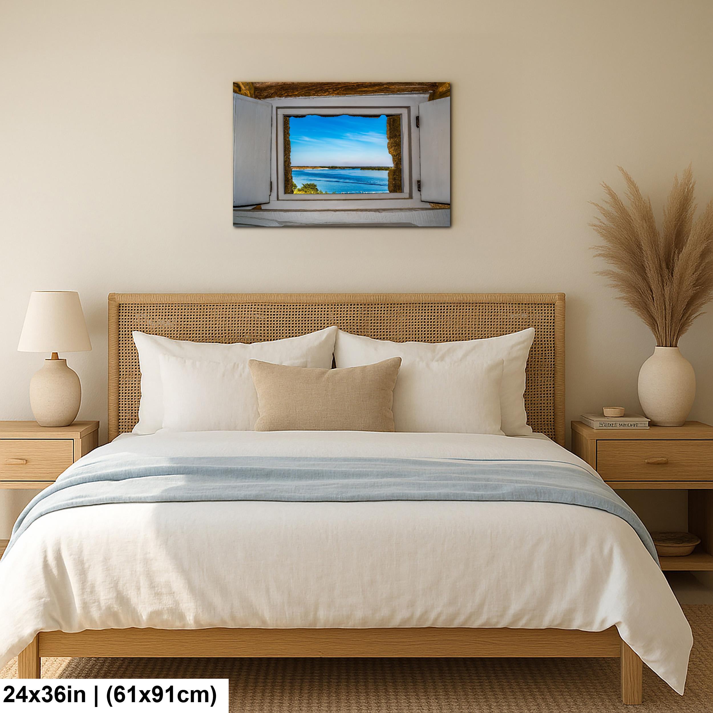 Matanzas River Through Historic Window Photography Print, St. Augustine Florida, Coastal Wall Art Decor