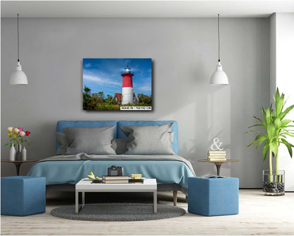 Nauset Lighthouse Print - Cape Cod Lighthouse Nautical Wall Art | Coastal Home Decor