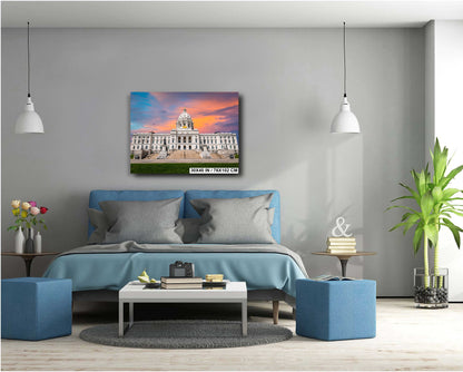 Capitol Grandeur: Minnesota State Capitol Wall Art Metal Canvas Print History Museum St. Paul Landscape Photography