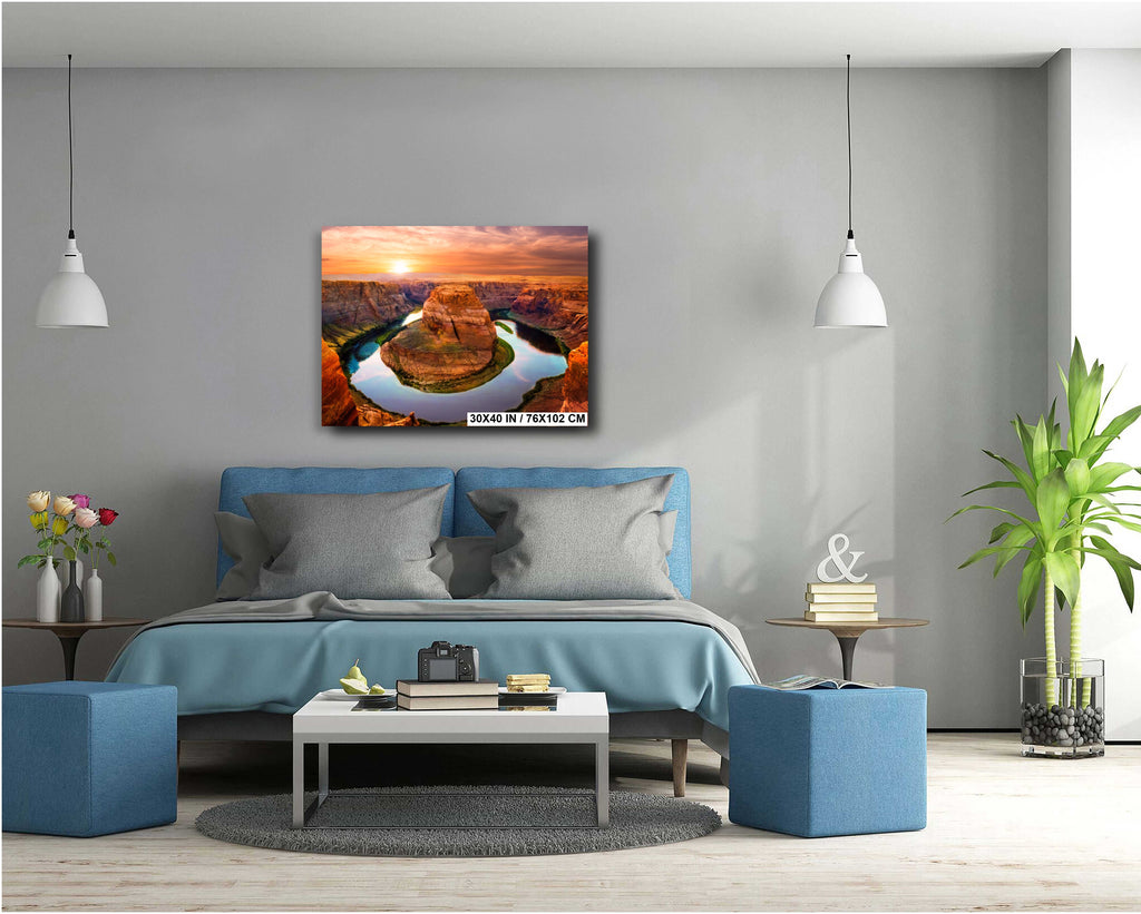 Horseshoe Bend Sunset Photo: Arizona Wall Art Home Decor