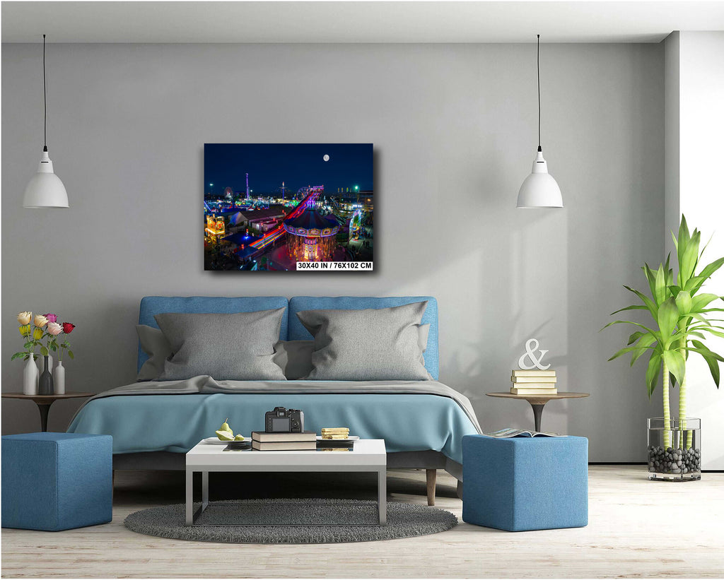 Fairground Galaxy: Arizona State Fair Amusement Rides Wall Art Photography