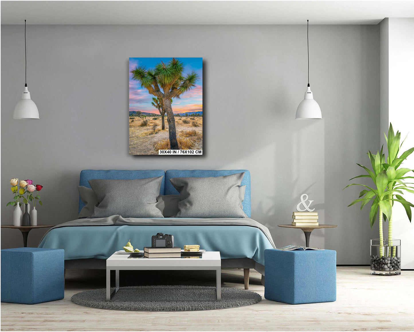 Joshua Tree Wall Art – California Desert Landscape Print | Ready to Hang Canvas