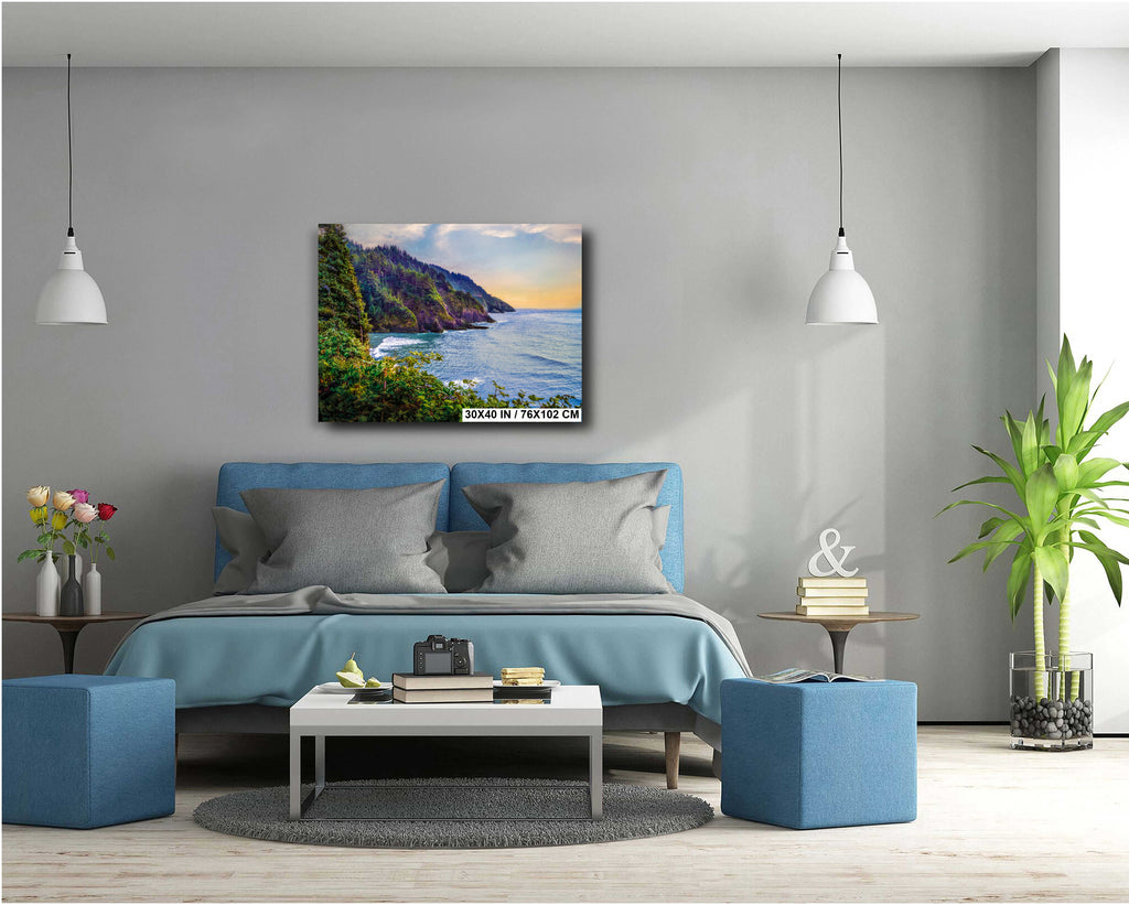 Oregon Coast Print: Hart's Cove Seascape Wall Art