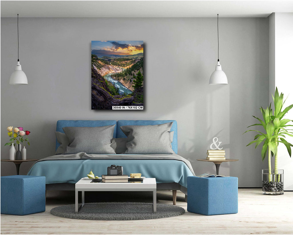 Sculpted by Time: Calcite Springs Overlook Northeastern Yellowstone National Park Wall Art Metal Acrylic Print Wyoming Photography