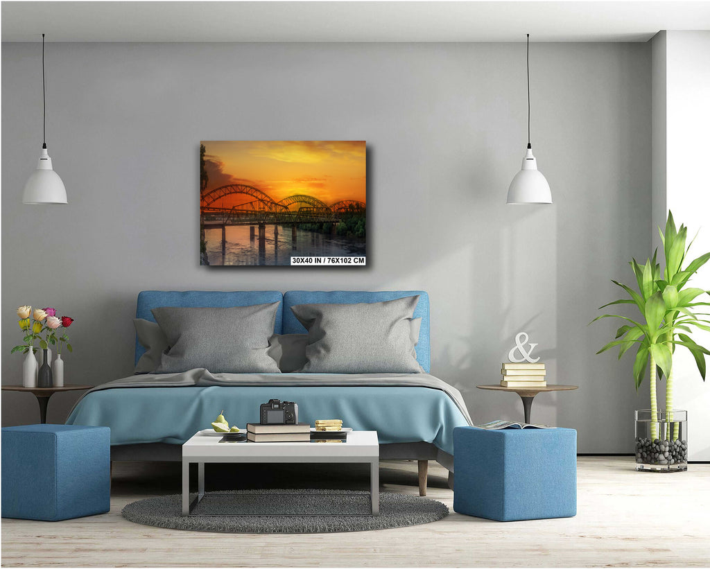 Buck O'Neil Bridge: Kansas City Sunset Photography Wall Art