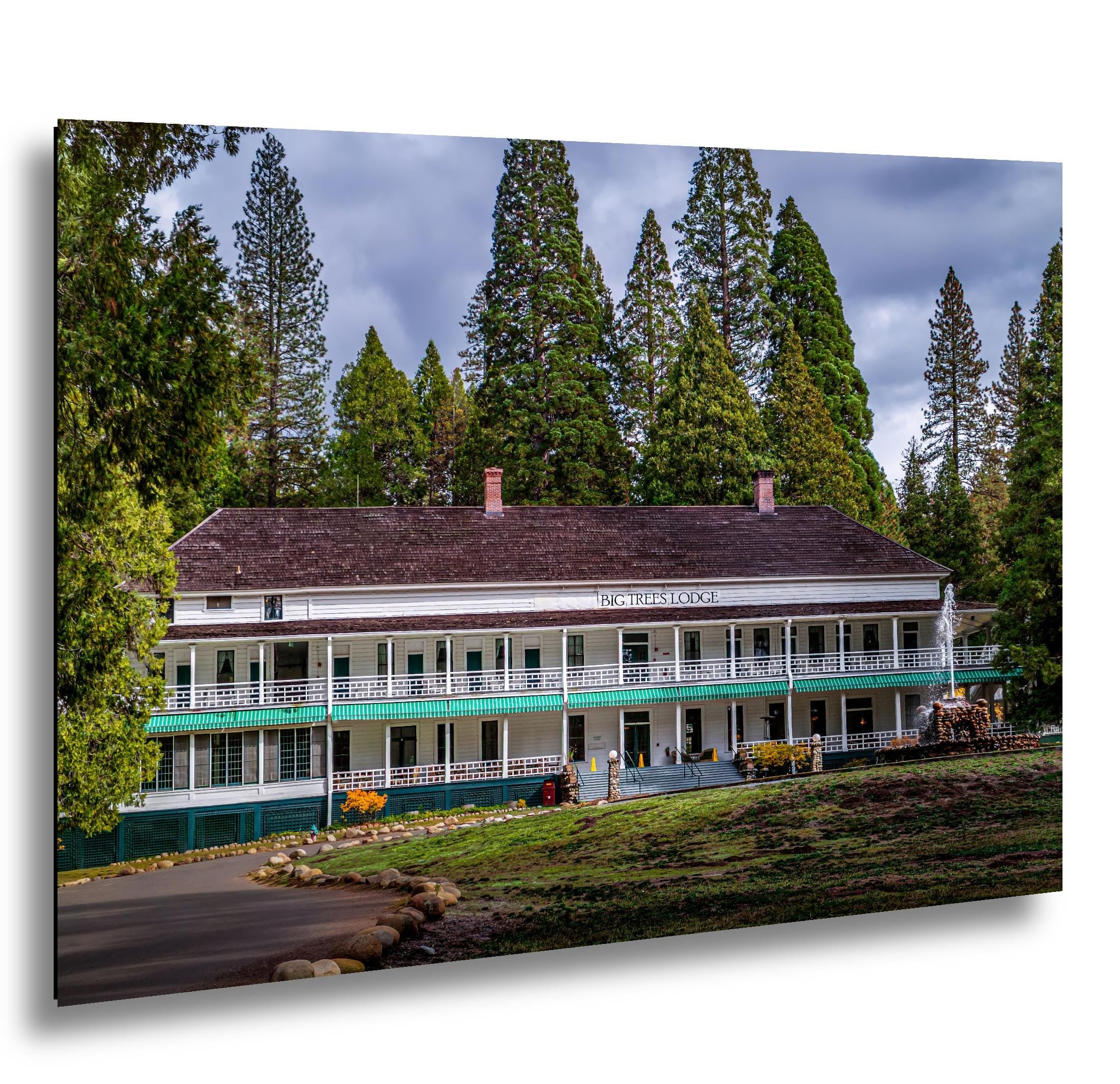 Big Trees Lodge Yosemite Photography Print, Historic Victorian Hotel, Sierra Nevada California Wall Art Decor