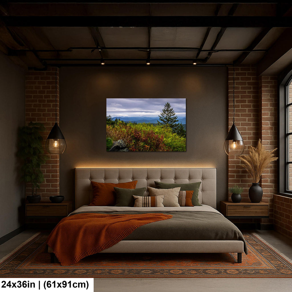 Autumn's Edge: Great Smoky Mountains Tennessee Nature Photography Wall Art