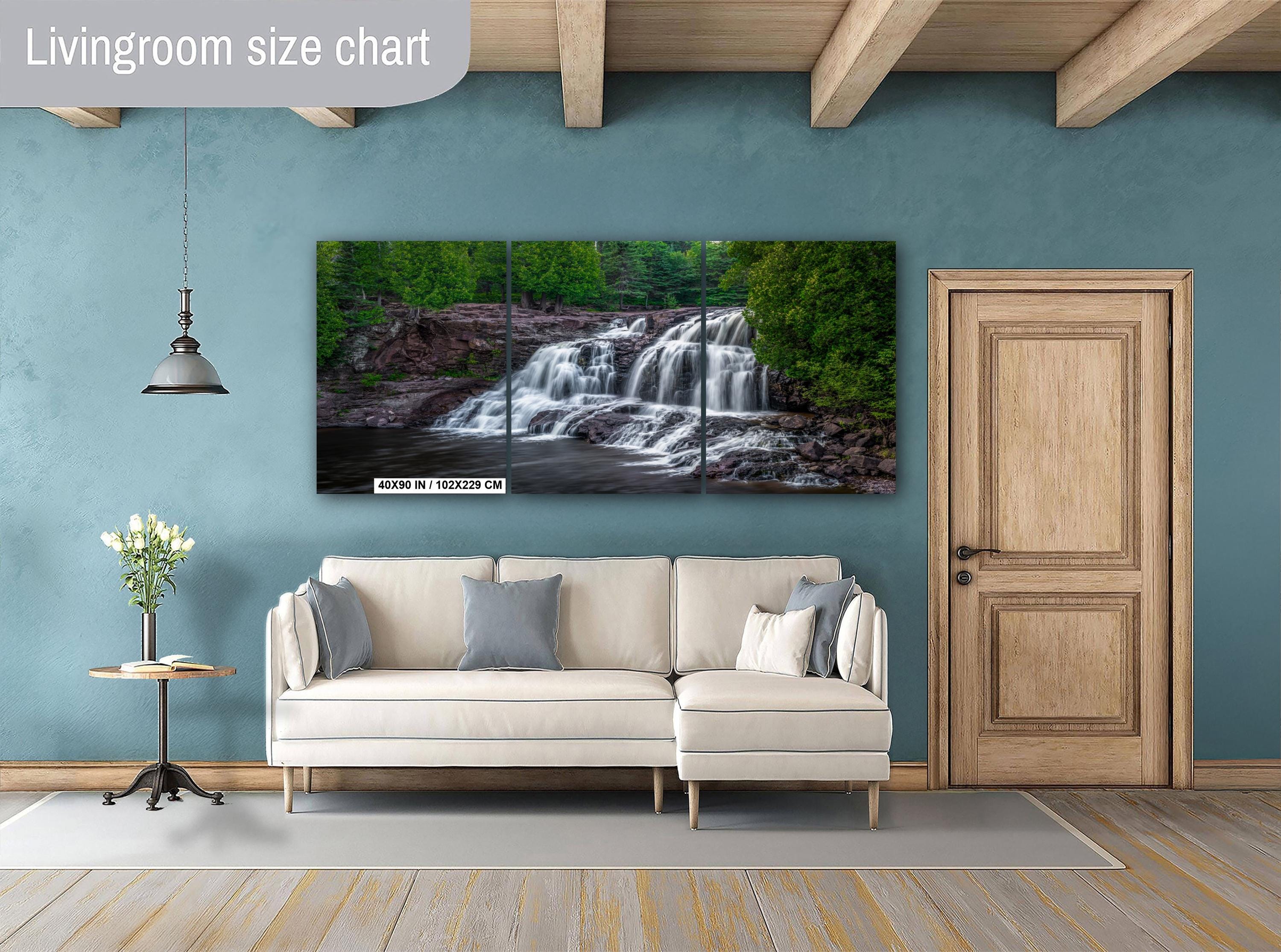 Gooseberry Falls Minnesota State Park Upper Falls Watercolor-Stylized Photography Print Wall Art, Nature Decor, Canvas Metal Acrylic