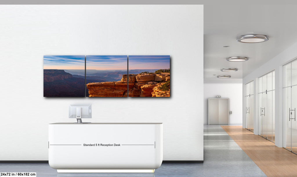 Grand Canyon Sunset Photography Wall Art, North Rim Canyon Overlook