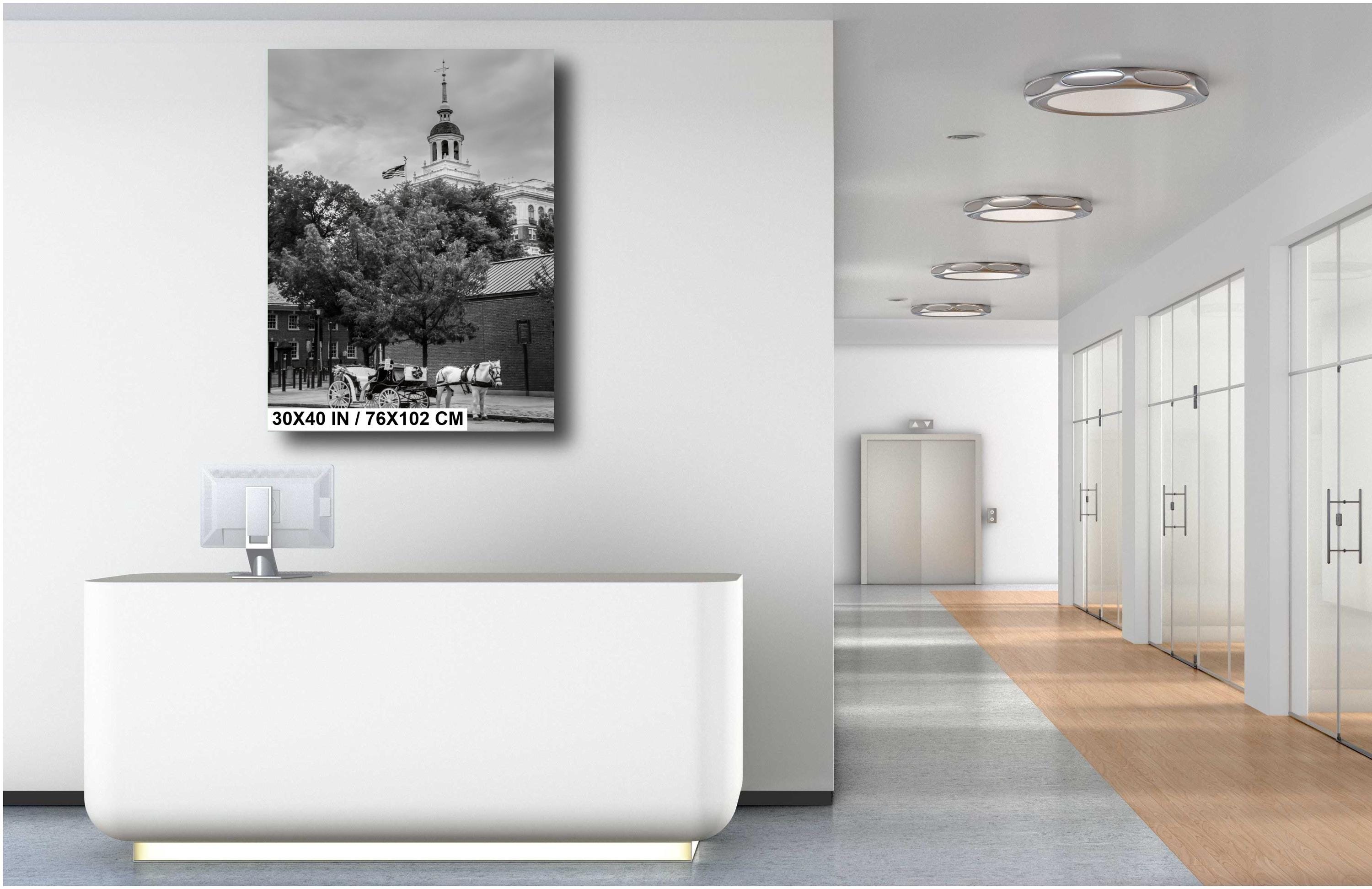 Independence Hall: Philadelphia Horse-Drawn Carriage Photography Wall Art