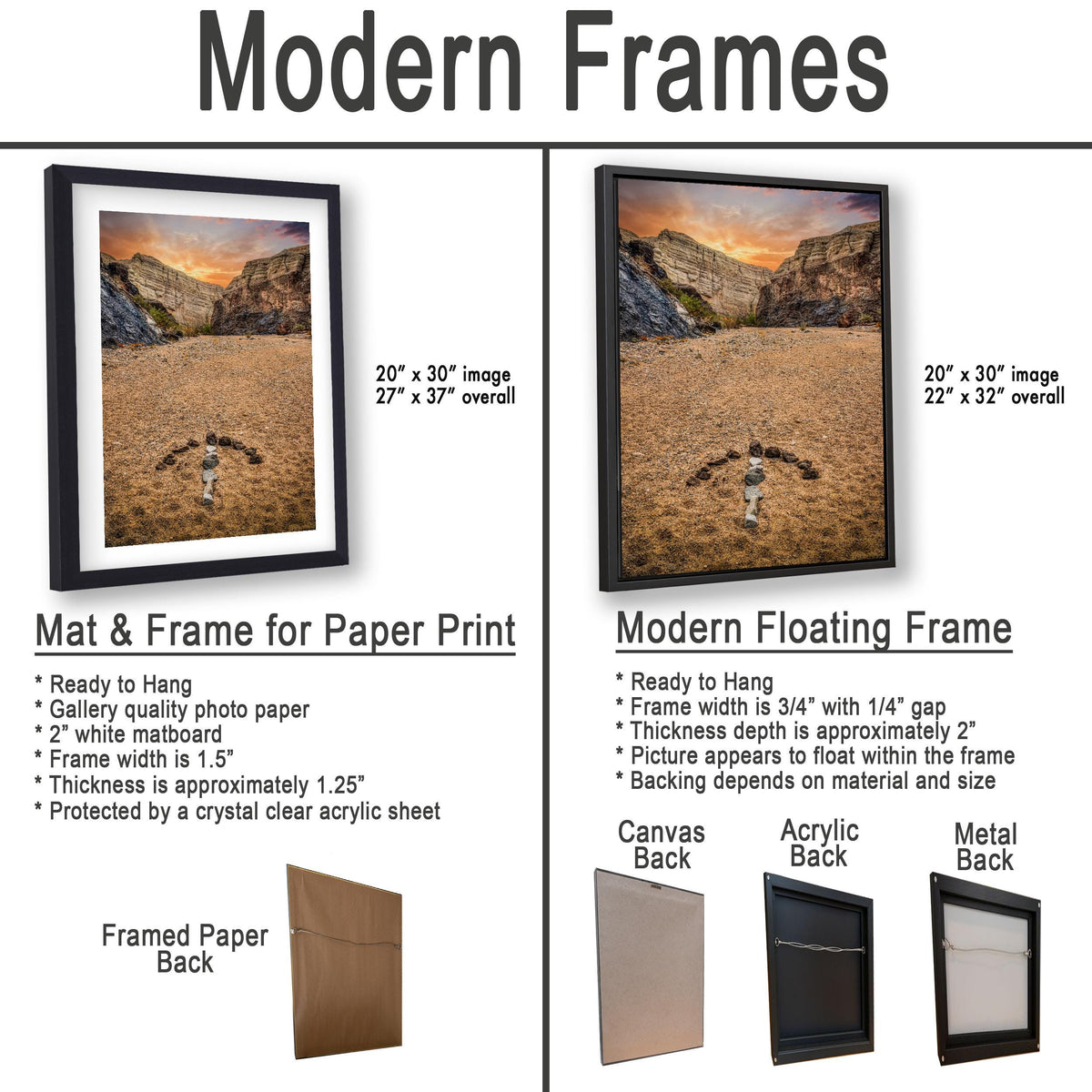 Desert Arrow: Painted Canyon Mecca Hills California Sunset Photo Wall Art