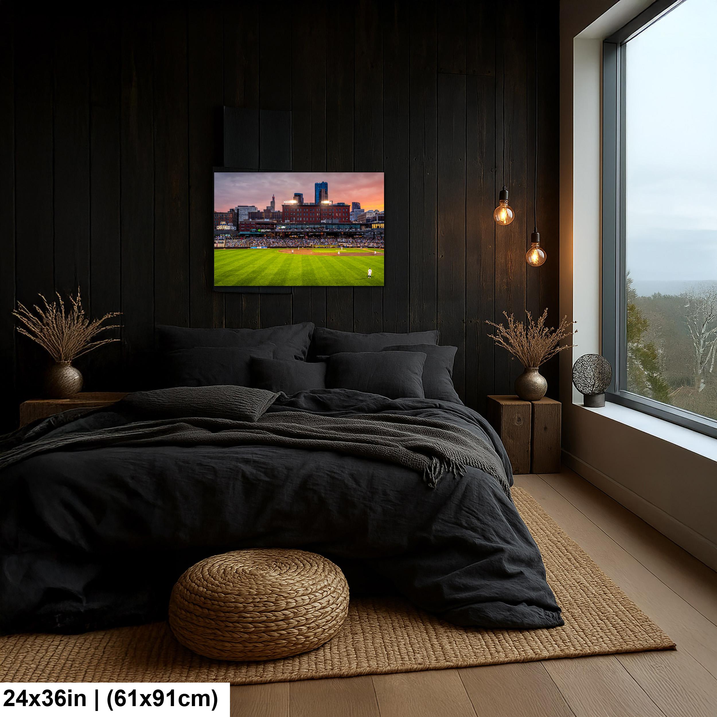 St. Paul Saints Baseball CHS Field Twilight Photography Print, Downtown Minnesota Stadium Art, Urban Ballpark Decor