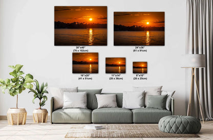 Moments Before Sundown on Lake Keowee South Carolina Print Wall Art Photography Aluminum/Acrylic/Metal/Canvas Nature Home Decor Photography