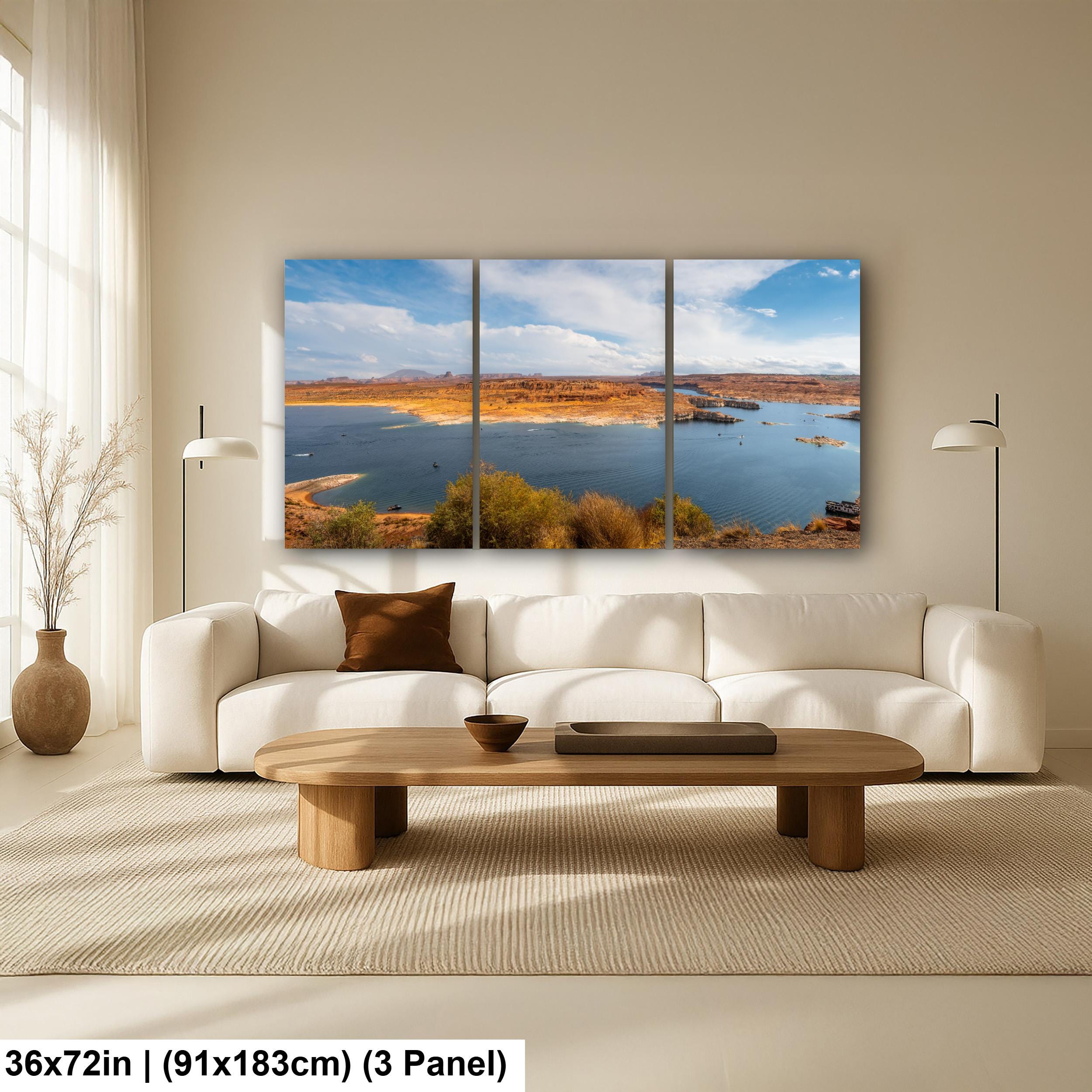 Lake Powell Panoramic Overlook Page Arizona Photography Print, Southwest Desert Wall Art