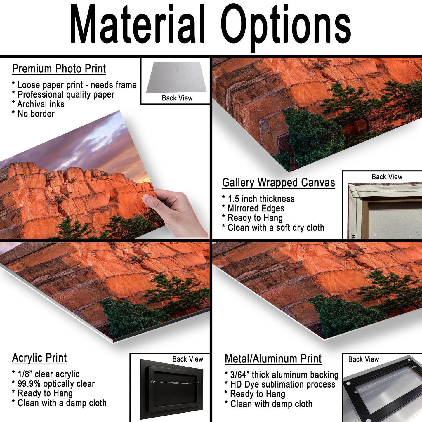 Red Sandstone Cliffs Photography Print, Red Rock Canyon Open Space Colorado Springs, Dramatic Sunset Wall Art