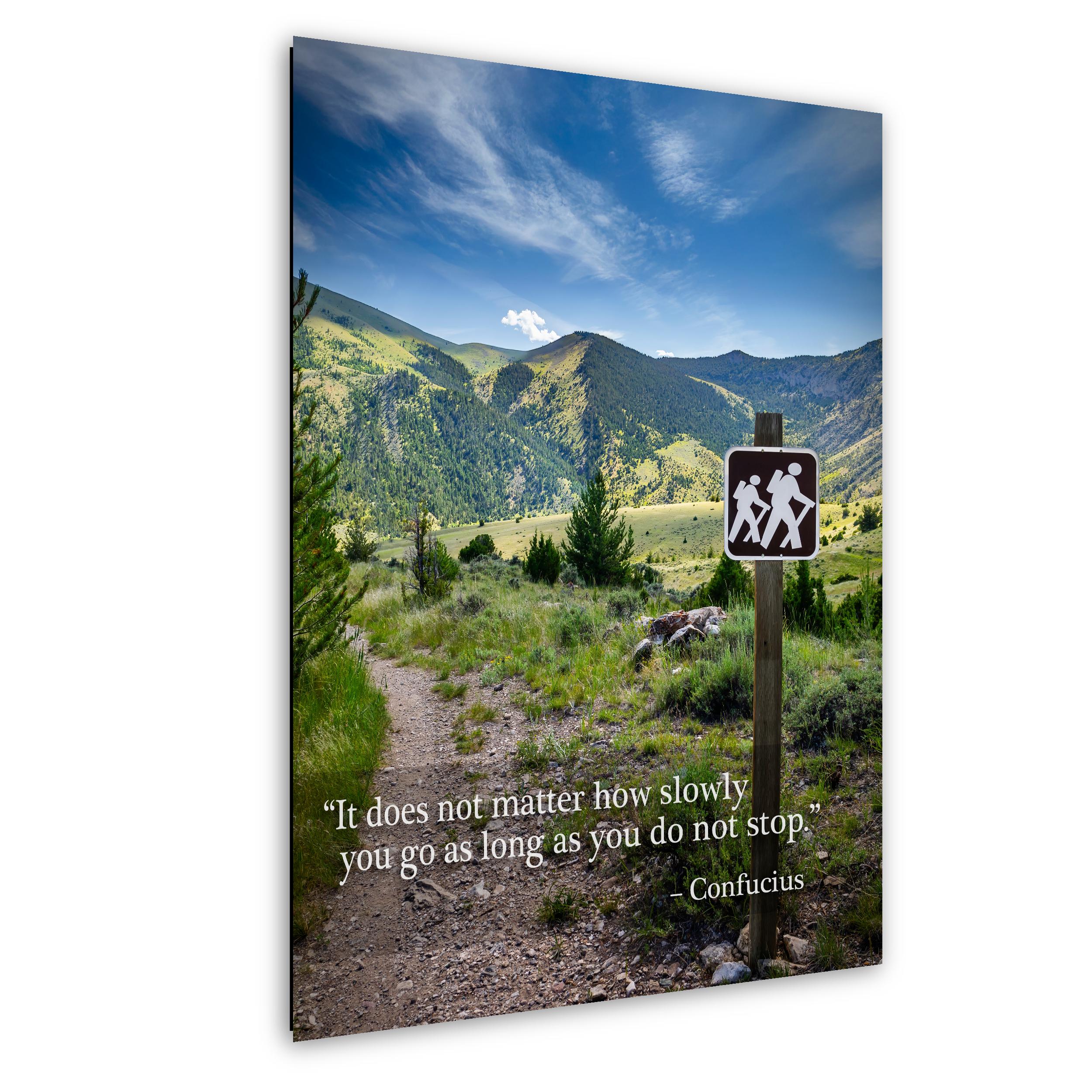 Mountain Trail Wall Art – Inspirational Landscape Decor Canvas Photo Print