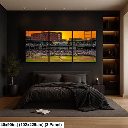 Golden Hour Baseball at CHS Field St. Paul Minnesota Photography Print, Sunset Stadium Wall Art, Sports Decor